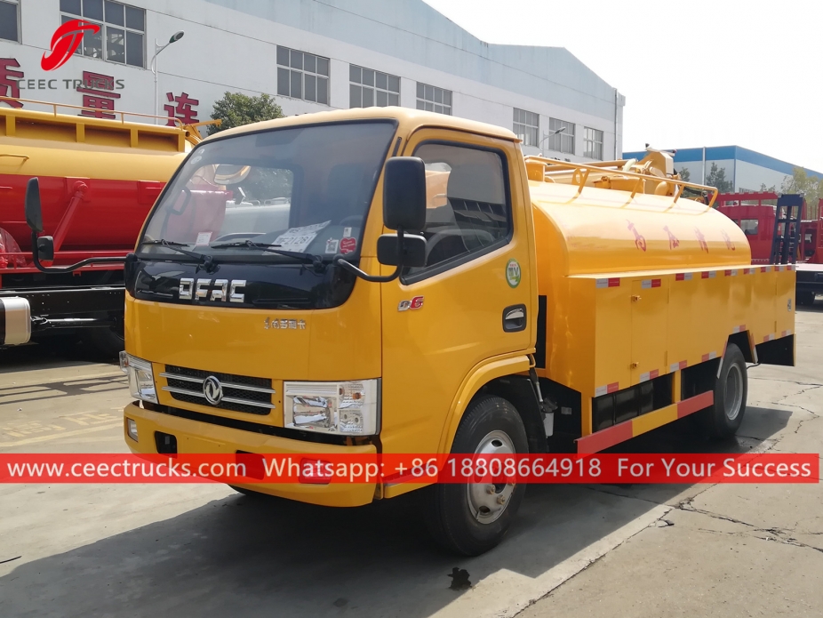 Truk Pengaliran Saluran Pembuangan 4CBM DONGFENG