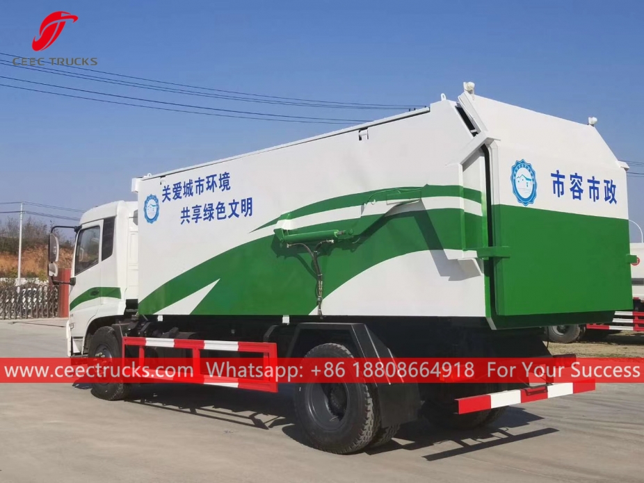 Dumper sampah hidrolik 12CBM DONGFENG