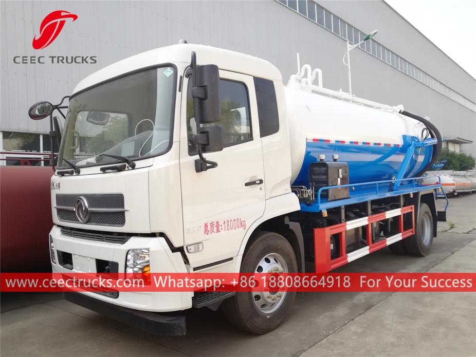 Truk Tangki Limbah Vakum 10CBM DONGFENG