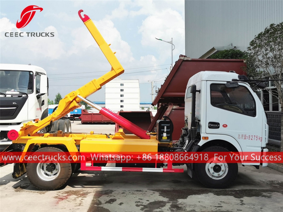 Truk sampah berlengan Dongfeng Hook