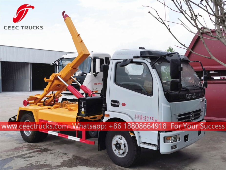 Truk sampah berlengan Dongfeng Hook