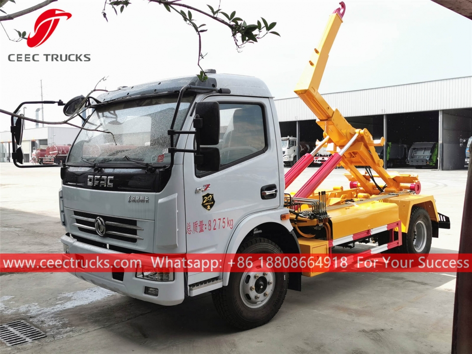 Truk sampah berlengan Dongfeng Hook