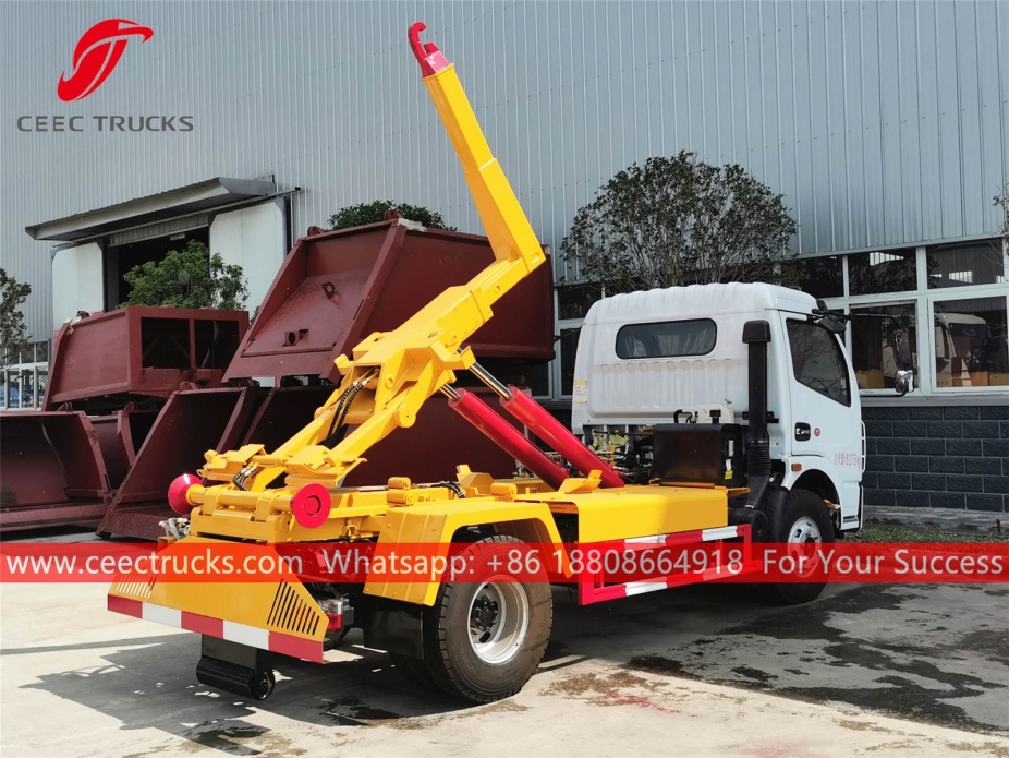 Truk sampah berlengan Dongfeng Hook