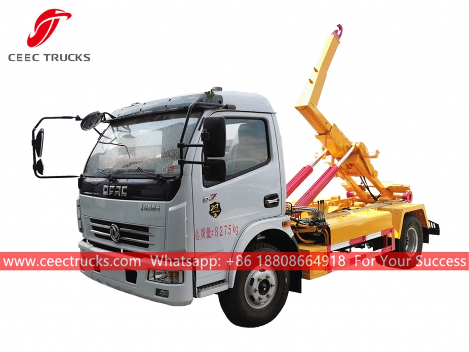 Truk sampah berlengan Dongfeng Hook