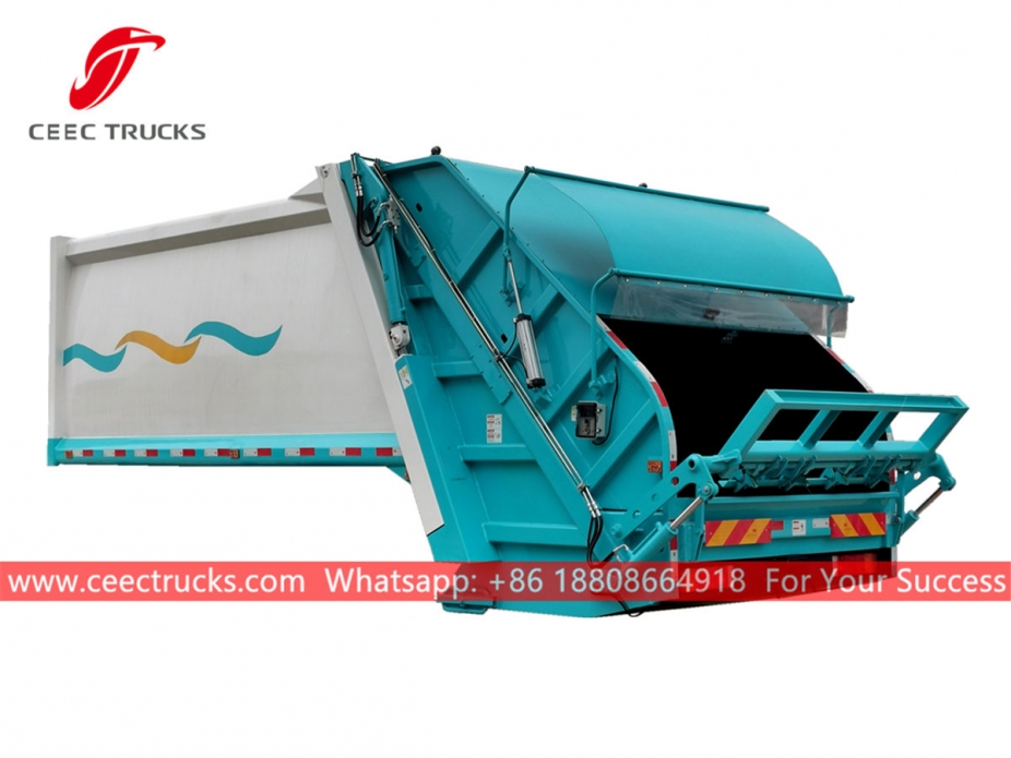 European standard 12,000 liters waste compressor truck upper structure