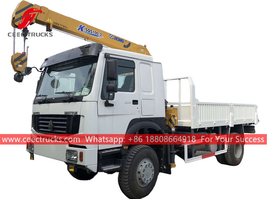 HOWO all wheel drive truck mounted XCMG crane