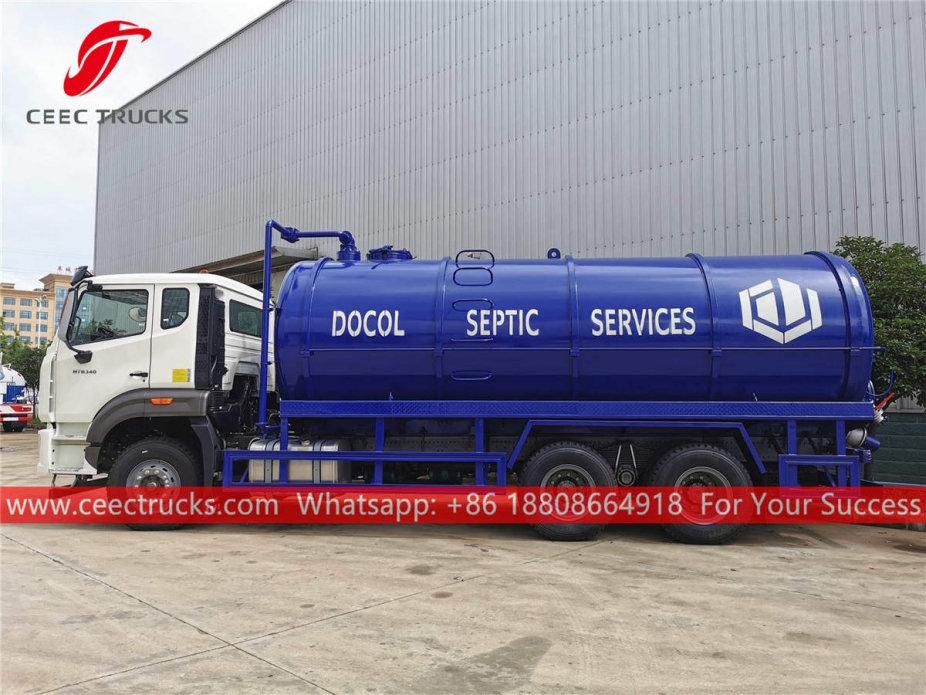 SINOTRUK N7B 340HP 20,000liters septic tanker truck