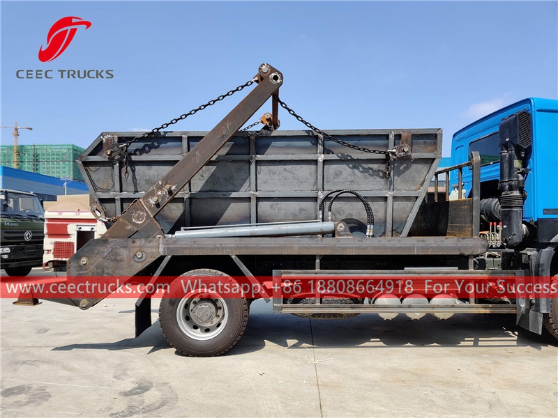 HOWO 266HP RHD swing arm garbage truck