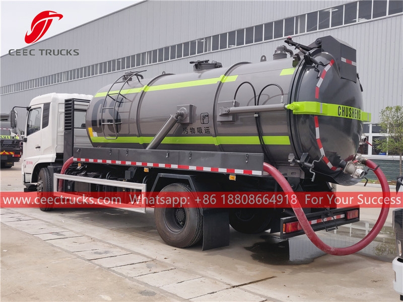 Dongfeng 12,000 liters vacuum suction truck