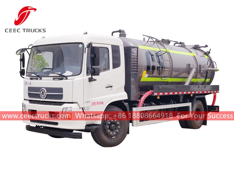 Dongfeng 12,000 liters vacuum suction truck