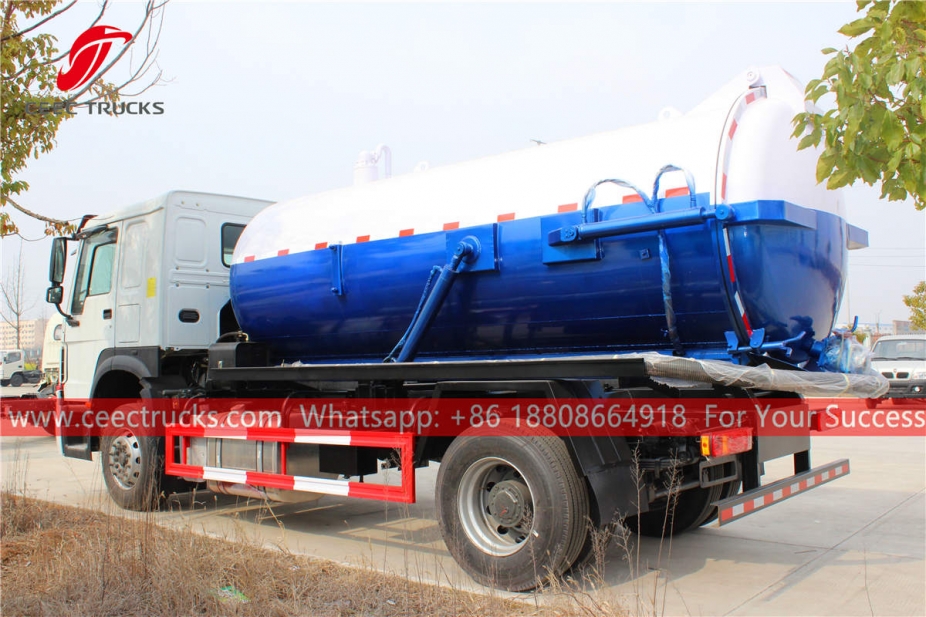 HOWO 4×2 right hand drive sewage suction truck