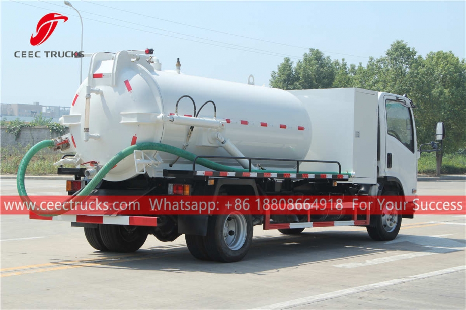 ISUZU 6 wheeler sewer suction truck