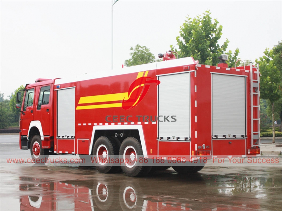 HOWO 10 wheeler water tank fire lorry