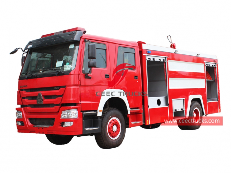 HOWO 10 ton water tank fire truck