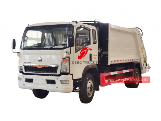 HOWO Rear loader bin truck for sale