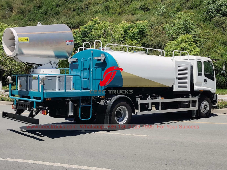 ISUZU water truck mounted dust suppression system