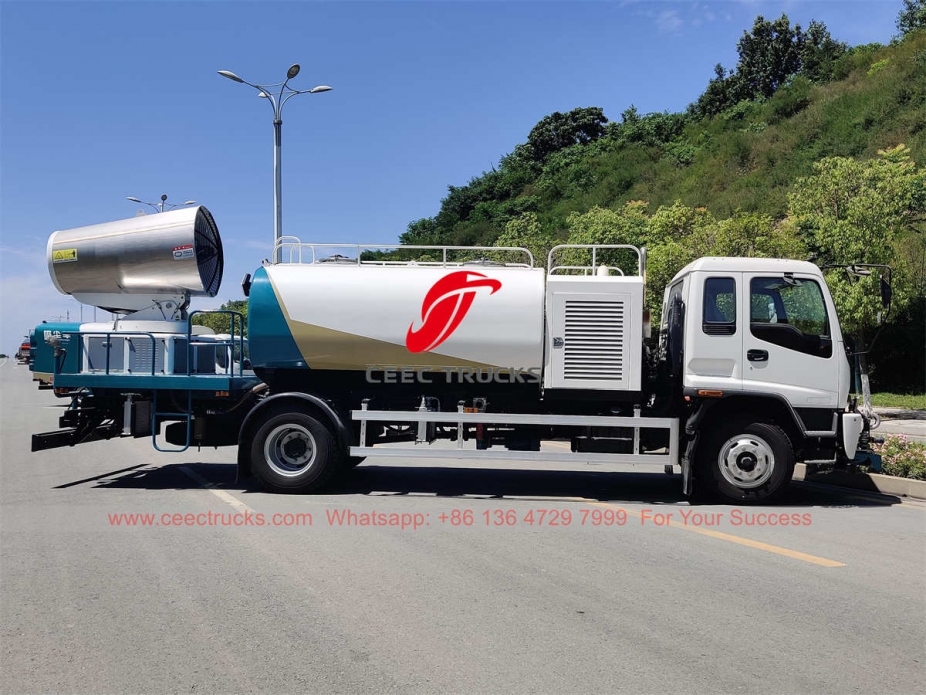 ISUZU water truck mounted dust suppression system