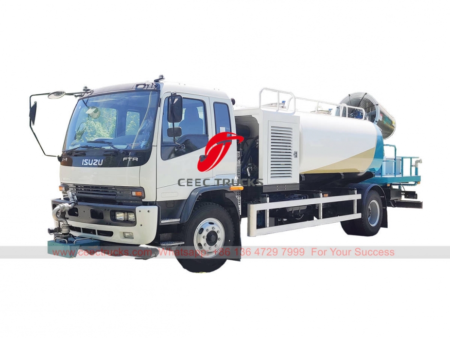 ISUZU water truck mounted dust suppression system