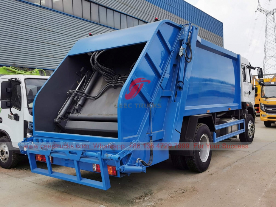 HOWO RHD 12CBM waste compactor truck for export