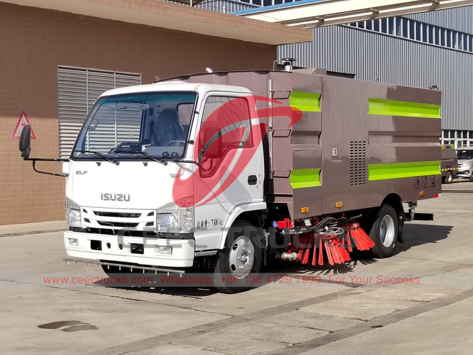 ISUZU 100P road sweeper truck