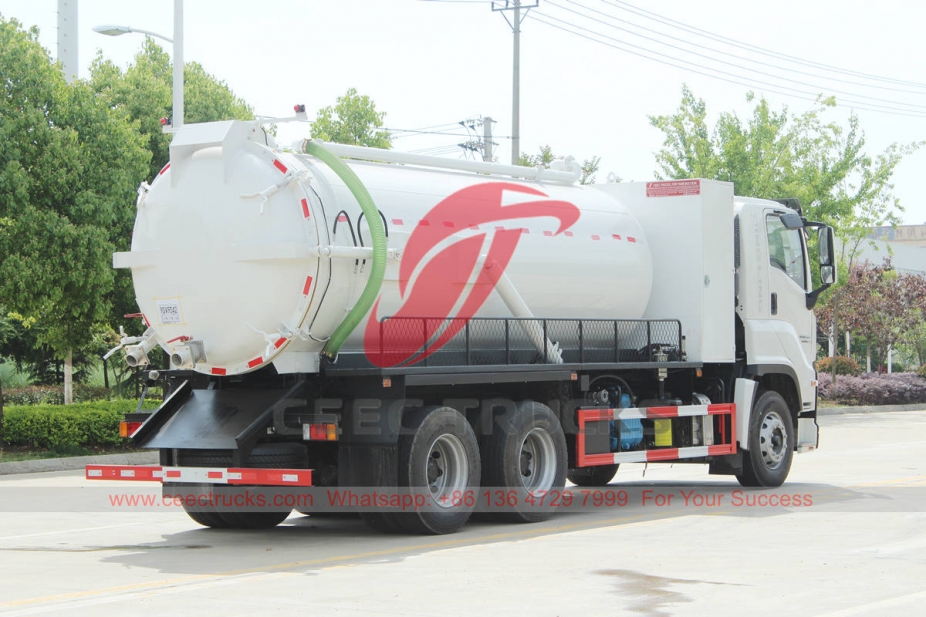 ISUZU GIGA 6×4 vacuum tank truck with Italy MORO pump for Myanmar