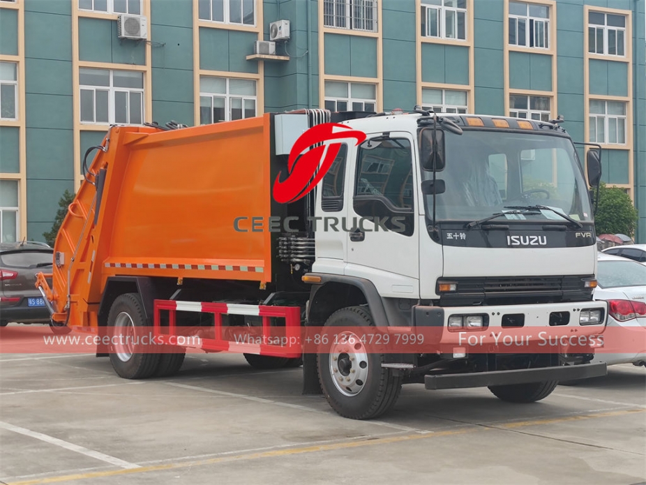 Dubai customer buy ISUZU 10 cubic meter refuse compactor trucks