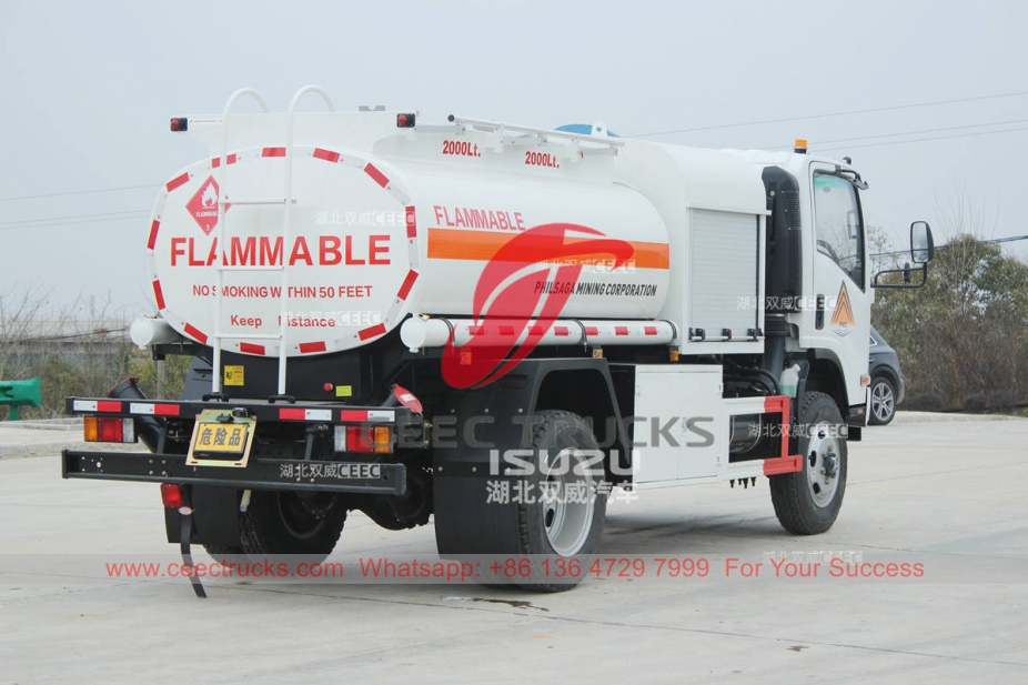 ISUZU 700P 4×4 off-road fuel bowser at discount price