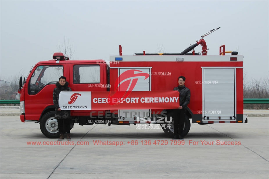 ISUZU 100P 98HP water and foam fire fighting truck on sale