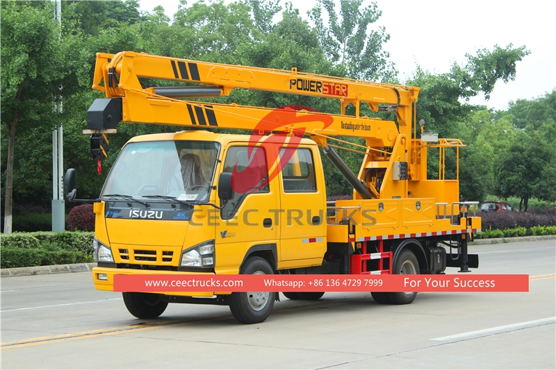 Truk platform udara ISUZU 18 meter