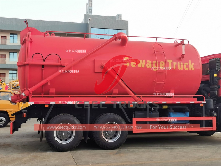 howo 6*6 drive vacuum sewage tanker truck