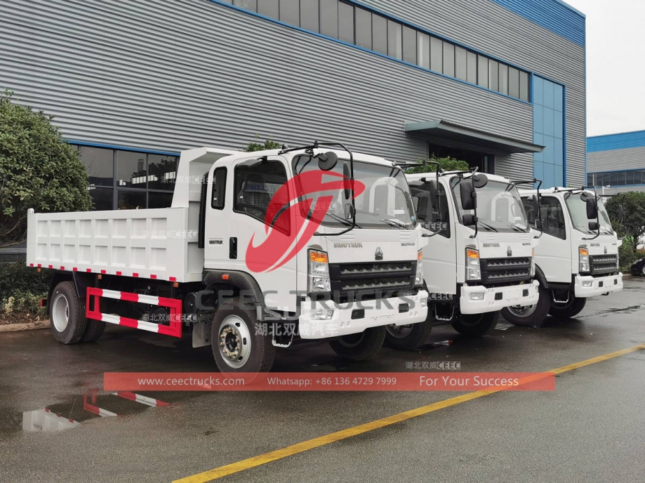 HOWO 4×2 small tipper lorry 5 tons dump truck