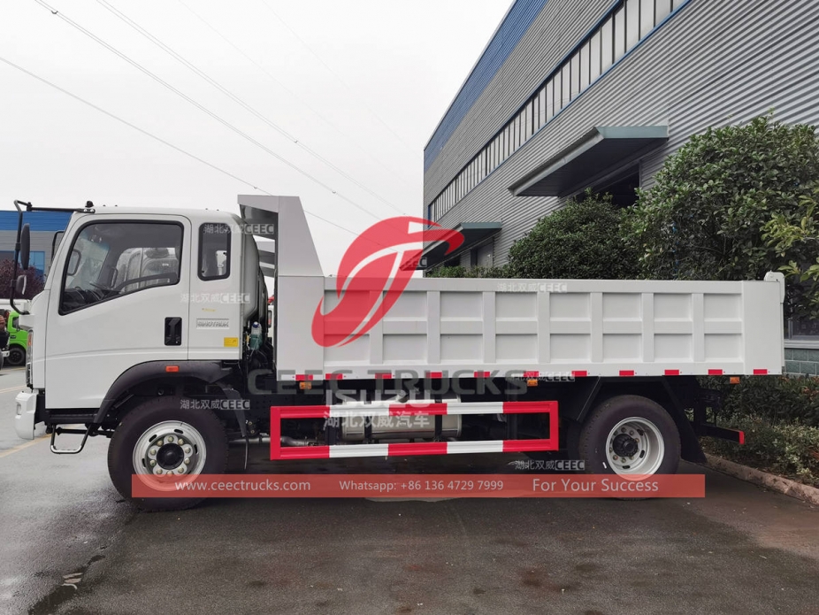 HOWO 4×2 small tipper lorry 5 tons dump truck