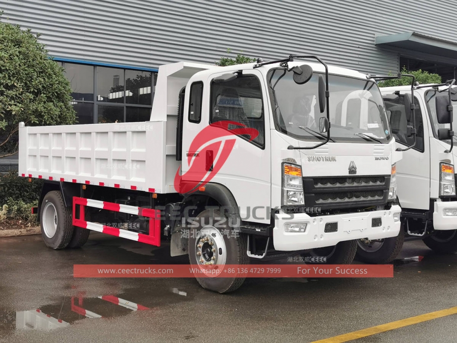 HOWO 4×2 small tipper lorry 5 tons dump truck