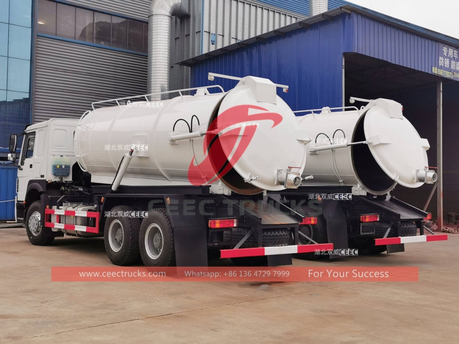 howo 20 cbm vacuum tank truck manufacturer