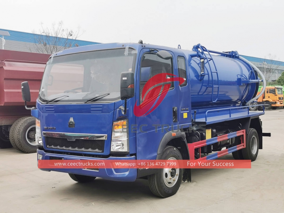 HOWO 6CBM vacuum cleaning truck at discount price