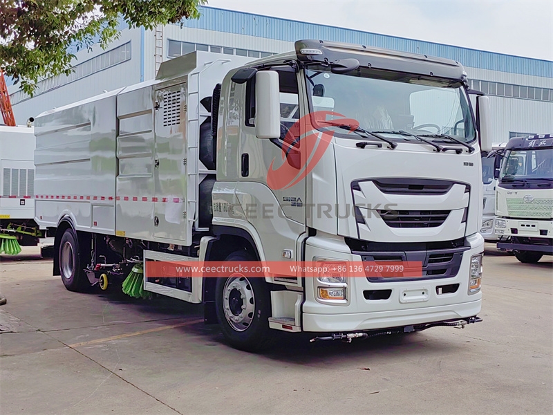 ISUZU GIGA 16cbm road sweeping and washing truck