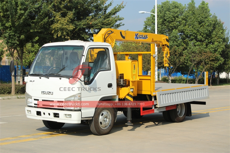 ISUZU NKR 3Tons truck mounted crane trucks with factory direct sale