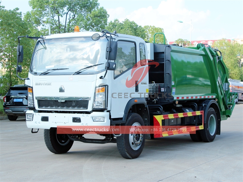 HOWO 8CBM garbage compression truck with direct sale