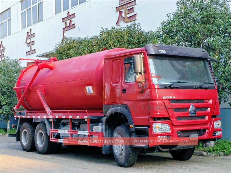 Howo RHD 25 cbm septic cleaning truck with best price