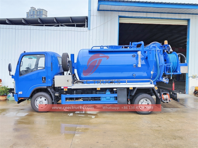 ISUZU NPR 190hp Vacuum Tank Truck with factory direct sale