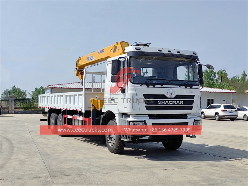 Custom-made Shacman 6×4 heavy duty cargo truck with XCMG crane