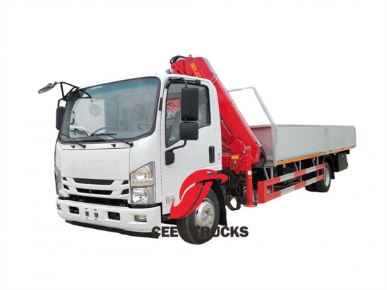 Philippines Isuzu Knuckle Boom Crane Truck With Platform