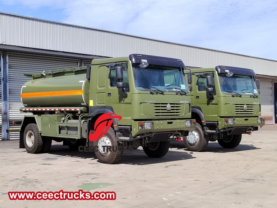 Howo 4x4 menggerakkan bowser diesel seluler militer