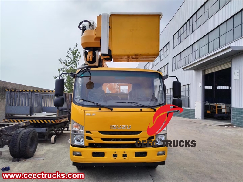 Isuzu insulated boom aerial work truck with factory direct sale