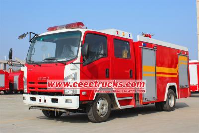 Isuzu 190HP dry powder nitrogen fire truck