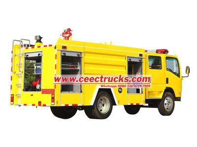 Isuzu 190HP dry powder nitrogen fire truck