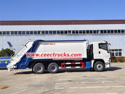 Isuzu 20 cbm rear loader compressed garbage truck