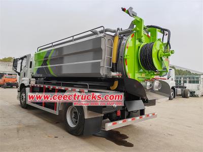 Isuzu 10 cbm combined sewer cleaning truck