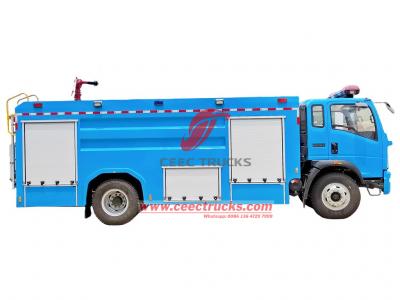 HOWO pumper tanker fire rescue truck