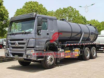 Howo heavy duty 18cbm cesspit emptier sewer pumper truck